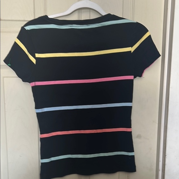 Tommy Hilfiger Black and Yellow Fitted Short Sleeve Tee - Picture 2 of 3